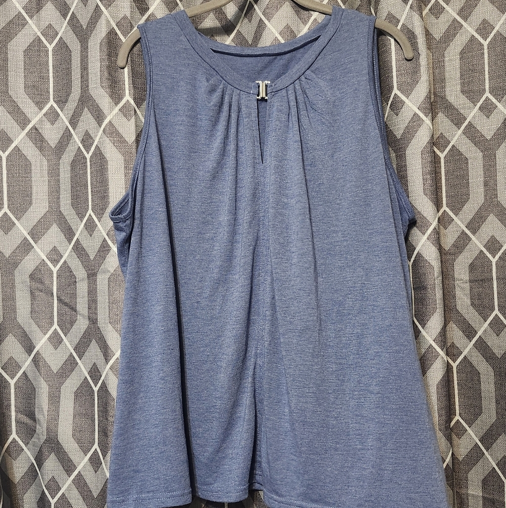 Blue Sleeveless Women's Top